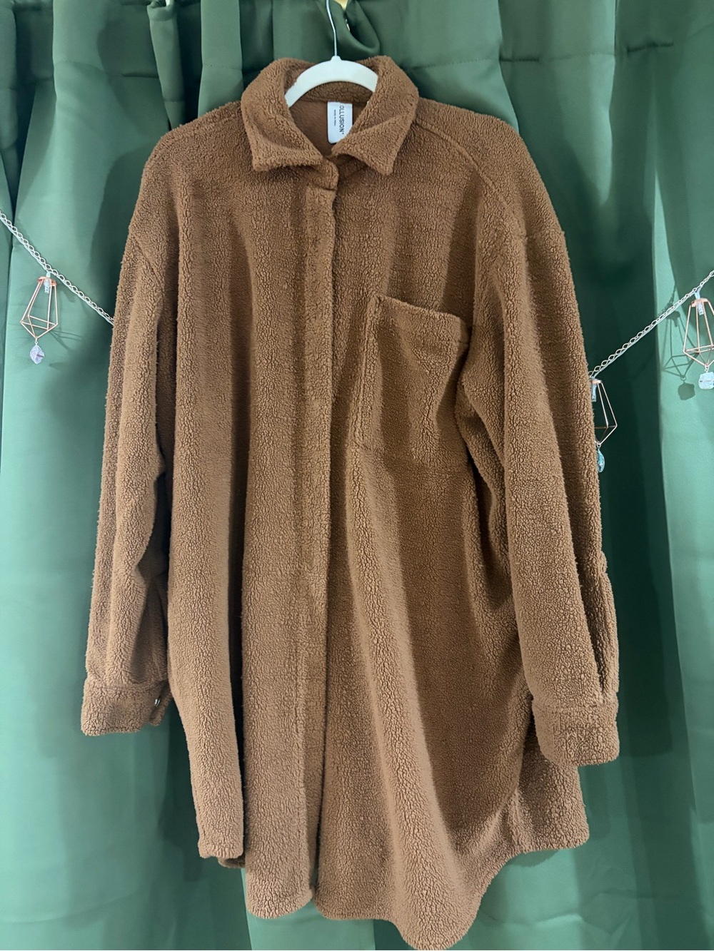 Brown teddy oversized shirt from ASOS